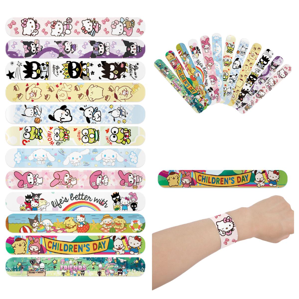 Sanrio Kuromi & Kelly Cat Kids Anime Slap Bracelet Party Toy