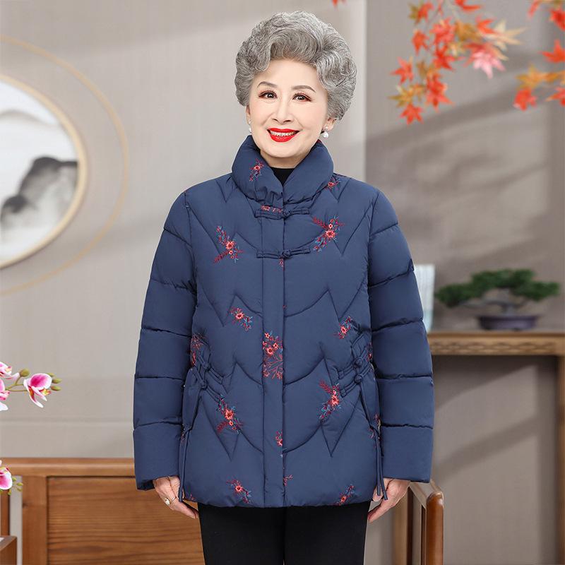 

Grandma Winter Fashionable Warm Women s Thickened Mid-Aged & Elderly Autumn/Winter Cotton Jacket 2025 2XL (105-120 jin) темно-синього кольору