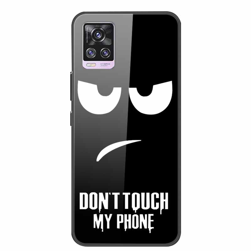 Glass Back Cover For Vivo V20 Pro 5G Case Coque Hard Tempered Glass Case For Vivo V20 Pro 2020 Phone Case Cover Soft Bumper Para