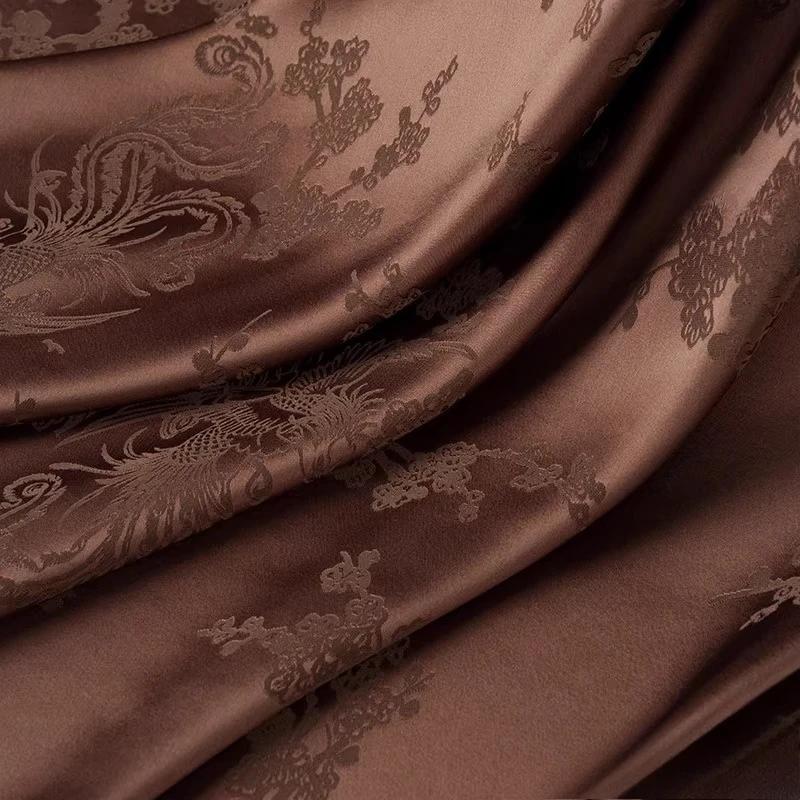 Wide 150cm Acetate Satin Jacquard Fabric Chinese Style Glossy Silk Jacquard Cloth For DIY Sewing Dress Shirt Apparel Cheongsam