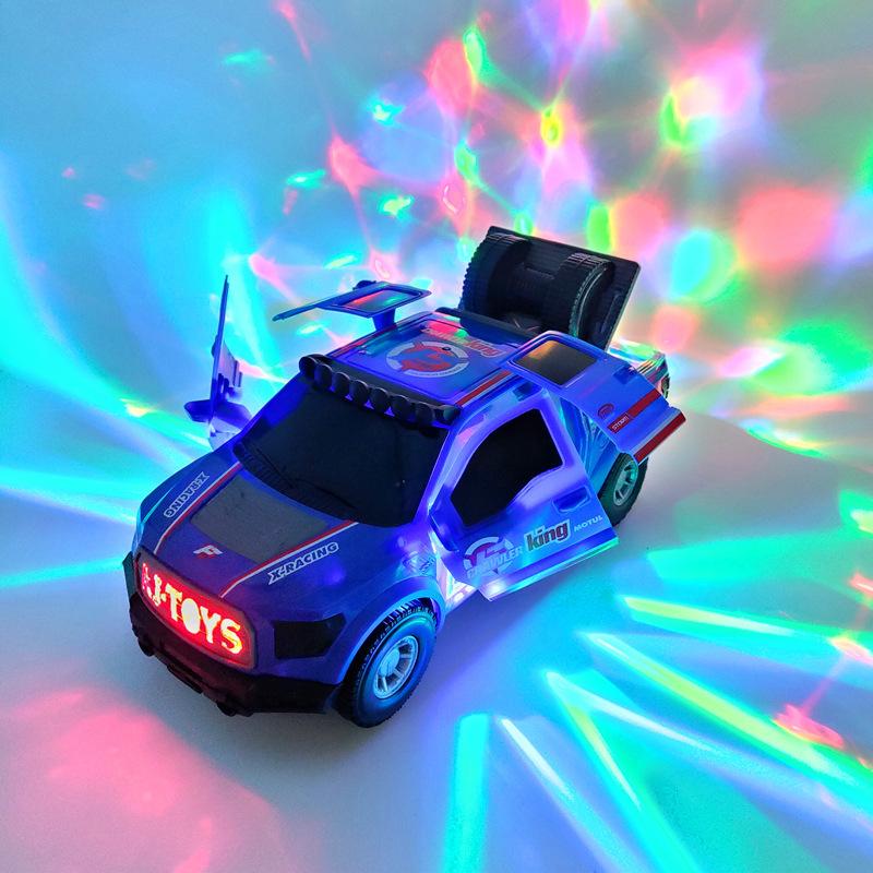 Elektrisches tanzendes Deformations-rotierendes Universal-Polizeiauto-Spielzeugauto-Jungenspielzeug-Kind ...Mädchenauto-Weihnachtsgeburtstagsgeschenk