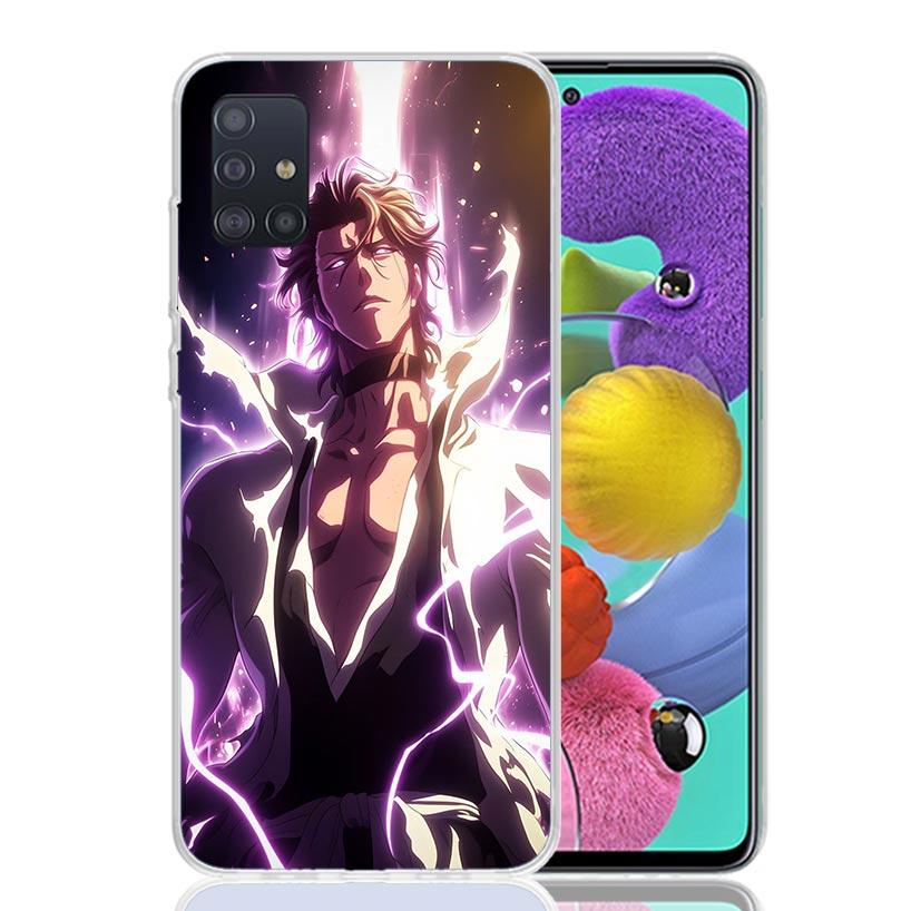 Aizen Sousuke Bleach Phone Case For Samsung Galaxy A52 A32 A22 A12 A02S A50S A30S A51 A31 AA71 Note 20 Ultra 10 S10 Plus Galaxy