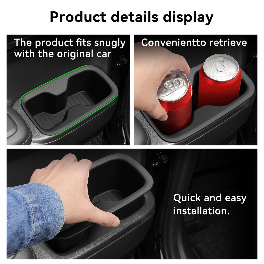 for Hyundai Santa Fe 2025 2025 6/7 Seats Car Water Cup Holder The Second Row Drinks Cup Holder Storage Box Accessories 2pcs