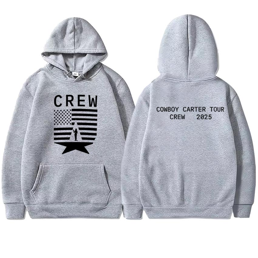 Hot Singer Beyoncé Tour 2025 Double Sided Printed Hoodies Unisex Harajuku Fashion Sweatshirt Unisex Fleece Long Sleeve Pullovers