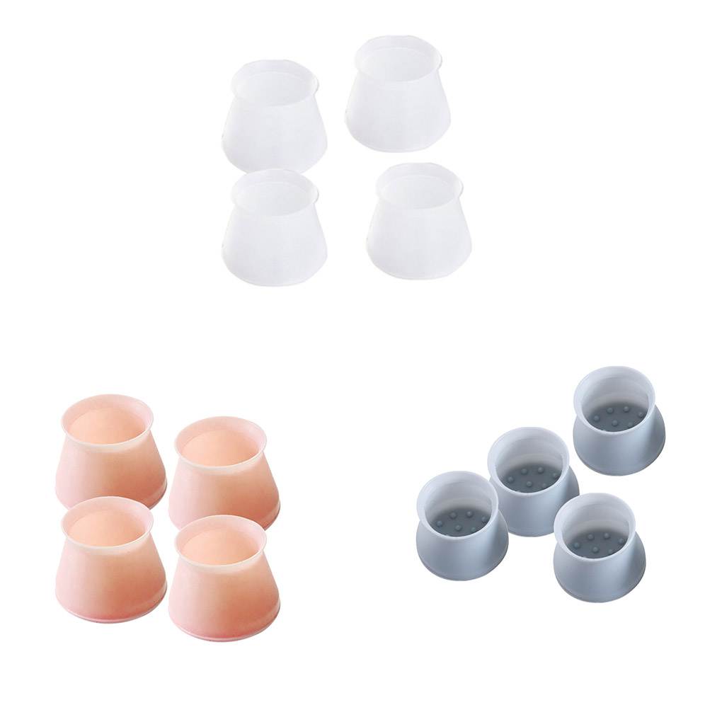 4pcs Silicone Chair Leg Caps Feet Pads Furniture Table Covers Floor Protectors