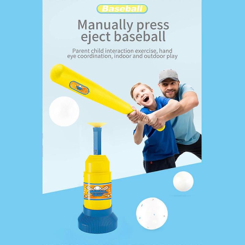 Cat Toys Kids Toys Adjust Baseball Pitching Machine Combination Set Children's Outdoor Baseball Catapult Sports Toy