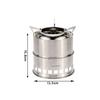 Lixada Stainless Steel Wood Stove Camping Alcohol Stove Outdoor Burner Outdoor Cooking Picnic BBQ Camping Traveling