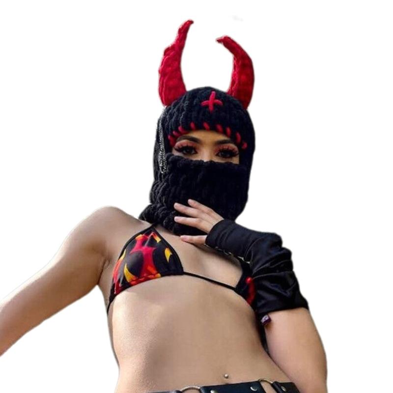 Winter Knit Balaclava for Teenagers Keeping Warm Protecting Neck Hat Windproof