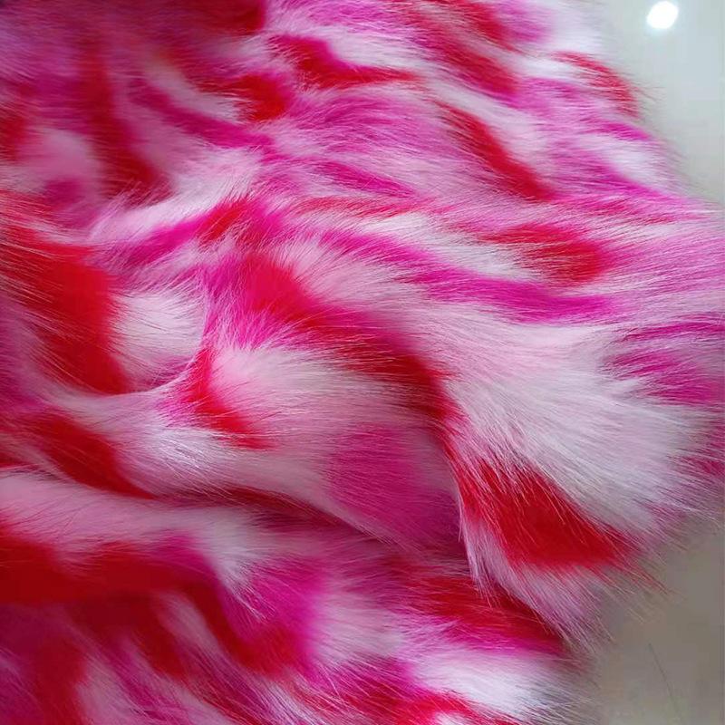 

100x170cm High Grade Thicken Jacquard Fox Imitation Faux Fur Fabric Jacquard Fur Fabric for Patchwork for DIY Scarf Decoration 100x170cm
