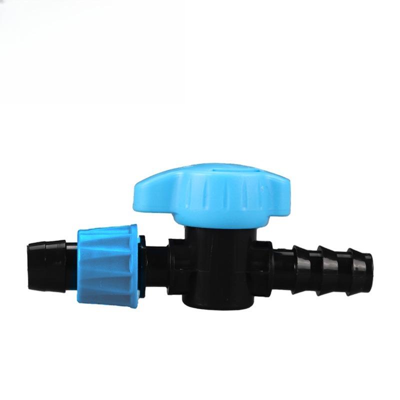 10pcs 16mm in-Line Ball Valve Drip Irrigation Plastic Water Valve Barbed Ball Valve Water,Oil,Gas for 1/2 and 5/8 Inch Tubing