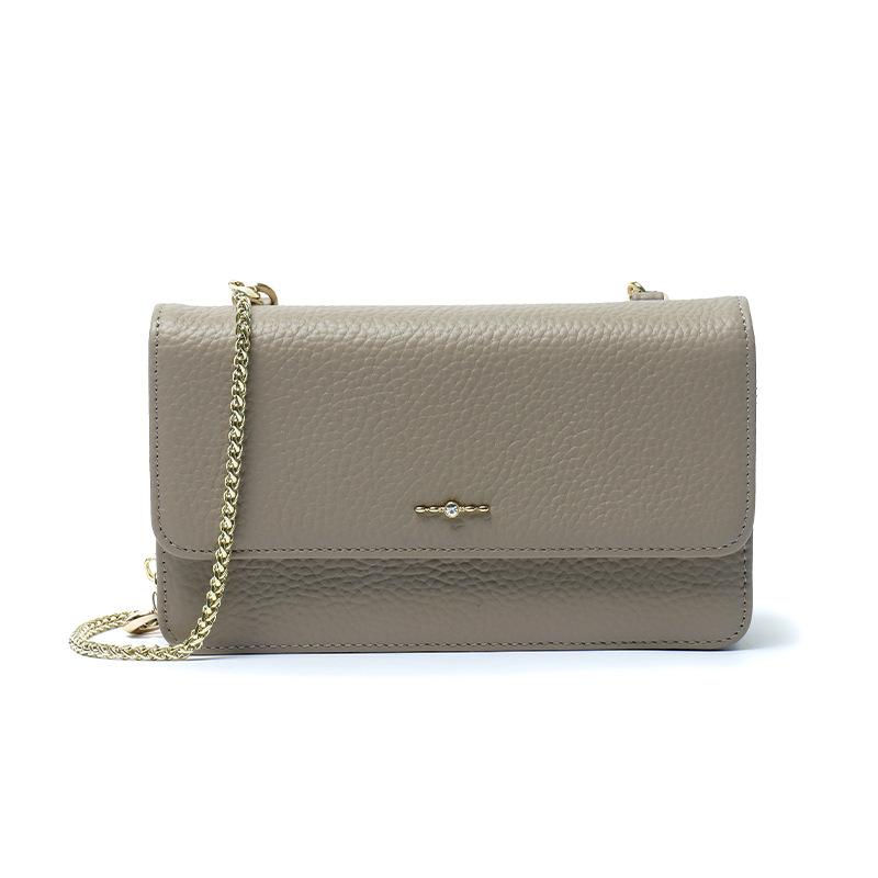 The First Layer Of Cowhide Is Small And Light Luxury Women'S Shoulder Messenger Bag Genuine Leather Multi-Functional Portable Dinner Bag, Red Envelope
