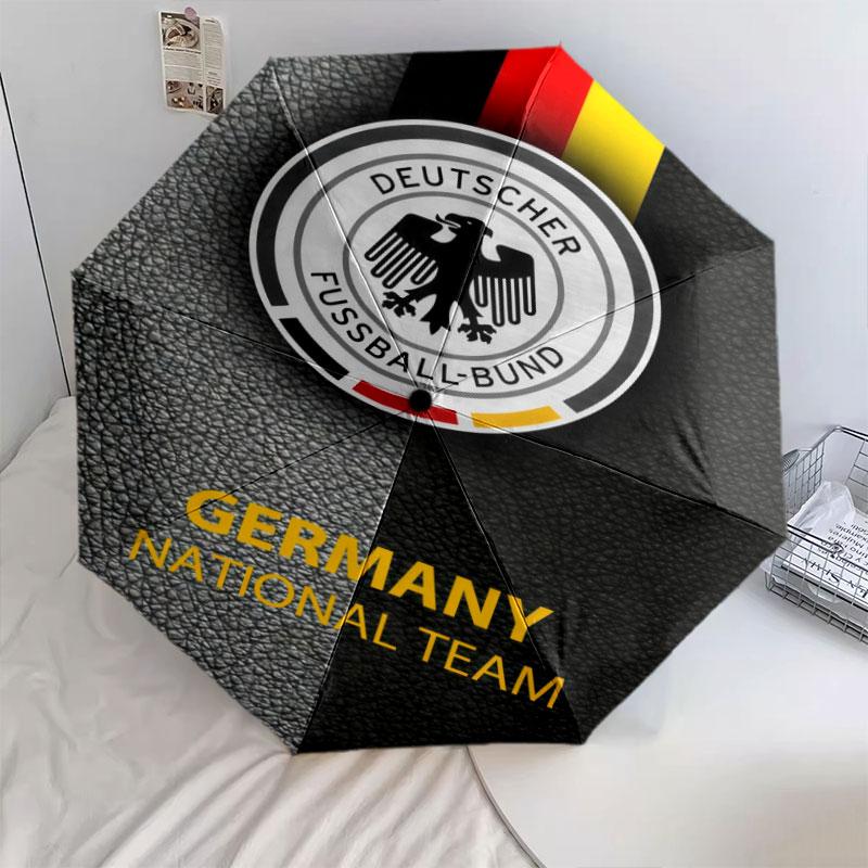 Muster des Deutschen Fußball-Bundes, automatischer Regenschirm, tragbares und faltbares Design, 8 Speichen, ein Weihnachts- oder Geburtstagsgeschenk.