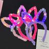 Glow Hair Hoop Cute 3-speed Flash Plush Cartoon Rabbit Ears Luminous Headband Party Prop for Gift