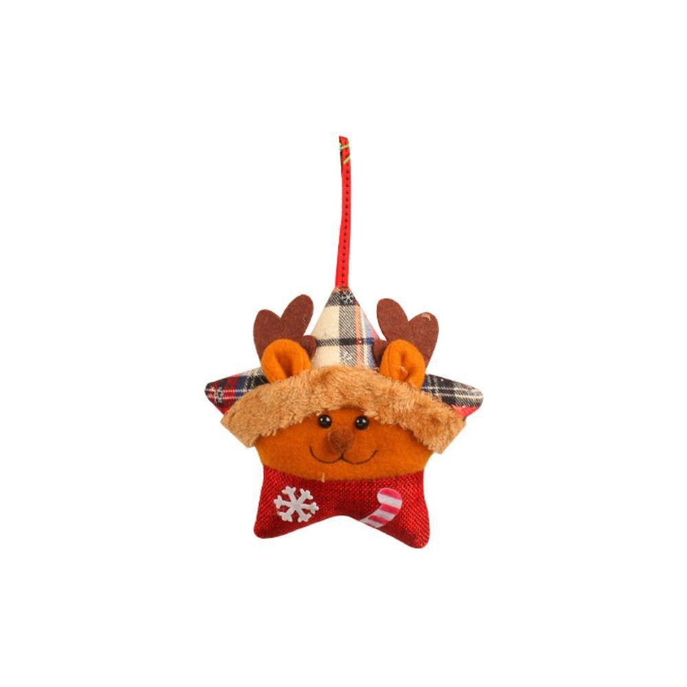 

Star Shaped Snowman Christmas Tree Pendant Plush Xmas Tree Pendant Christmas Santa Pendant Holiday Elk
