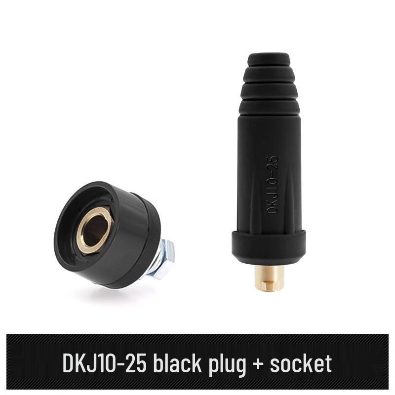 European Style Class A Welding Machine Plug & Socket with Thickened Brass DKJ10-25/35-50 Male-Female Coupler