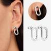 Authentic 925 Silver Cherry Blossom Bow Heart Hoop Stud Drop Earrings plata de ley Jewelry DIY Birthday Gift Original