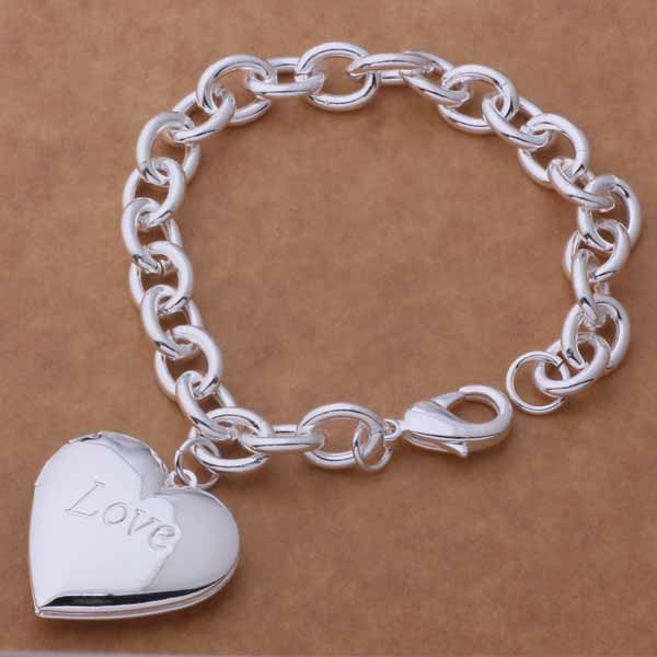

925 Silver Bracelet Heart High Quality Romance Chain For Woman Men Fashion Engagement Party Wedding Jewelry Gift