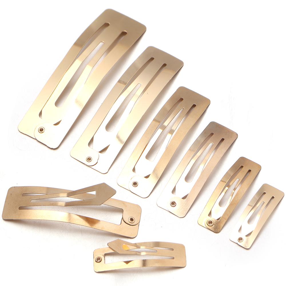 10pcs/lot Rectangle Shaped Hairpins Simple Metal Snap BB Hair Clips Barrettes For DIY Hairclips Headwear Hair Tools Accessories