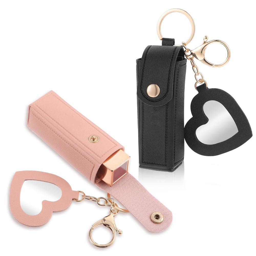 Lip PU Leather Cosmetic Gift Coin Storage Bag with Makeup and Convenient for New and Anniversaries 3-Piece Case/Pouch Set, Bag, Case, Mirror, Cute,