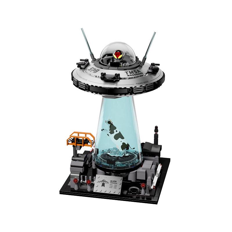 Weltraum UFO Kosmisches Flugobjekt Bausteine - Außerirdischer Entdecker Raumschiff Elektrisches Spielzeug