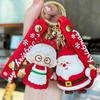 1 Pcs Santa Keychain Cartoon Claus Key Fob Cute Xmas Tree Keyring for Christmas Decoration Phone Backpack Purse Gift.