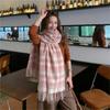 Scarf women's winter versatile temperament thousand bird grid scarf high sense imitation cashmere student warm shawl dual-purpose
