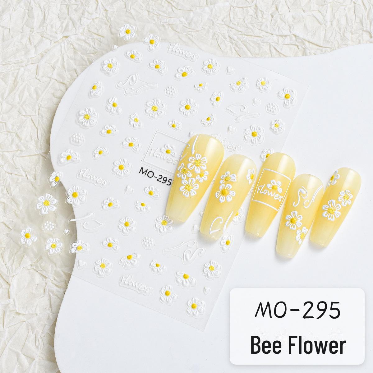 

Милые 3D-наклейки для ногтей с изображением пчелы и маргаритки - очаровательные украшения для ногтей