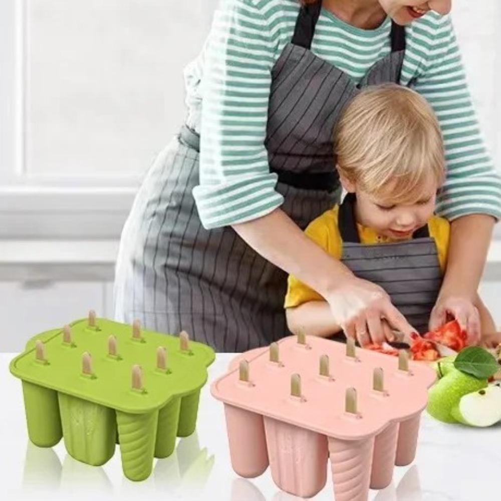 Homemade Silicone Popsicle Molds Easy-Release Ice Cream Mold Maker Ice Pop Trays Party Favors