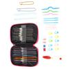 22pcs Crochet Hooks Ergonomic Design Knitting Needles Colored Alumina Hook with Accessory ToolsRose