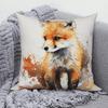 45*45cm Animal Tiger Fox Bird Print Pattern Cushion Cover Home Living Room Sofa Decoration Square Pillowcase