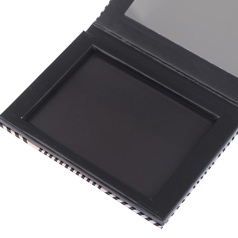 Pusta tacka magnetyczna do cieni do powiek, laserowa zmiana koloru z lustrem, pudełko do przechowywania kosmetyków