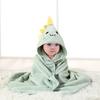 Baby Cover Boy Girl Dino Animal Hooded Cold Blankets Baby Crib Kit Accessories Infant Kids Swaddling Bath Velvet Quick-Dry Towel