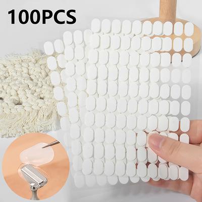 100Pcs Press On Double Side Jelly Tape Nail Glue Adhesive Clear Stickers Manicure Nail Art Display Stand Salon Practice Showing
