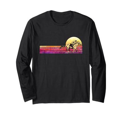 Horse T-Shirt, Race Horse, Horse Riding, Horse Racing, Jockey, Funny T-Shirt, Men's, Funny, Retro, Vintage, Long Sleeve Tee