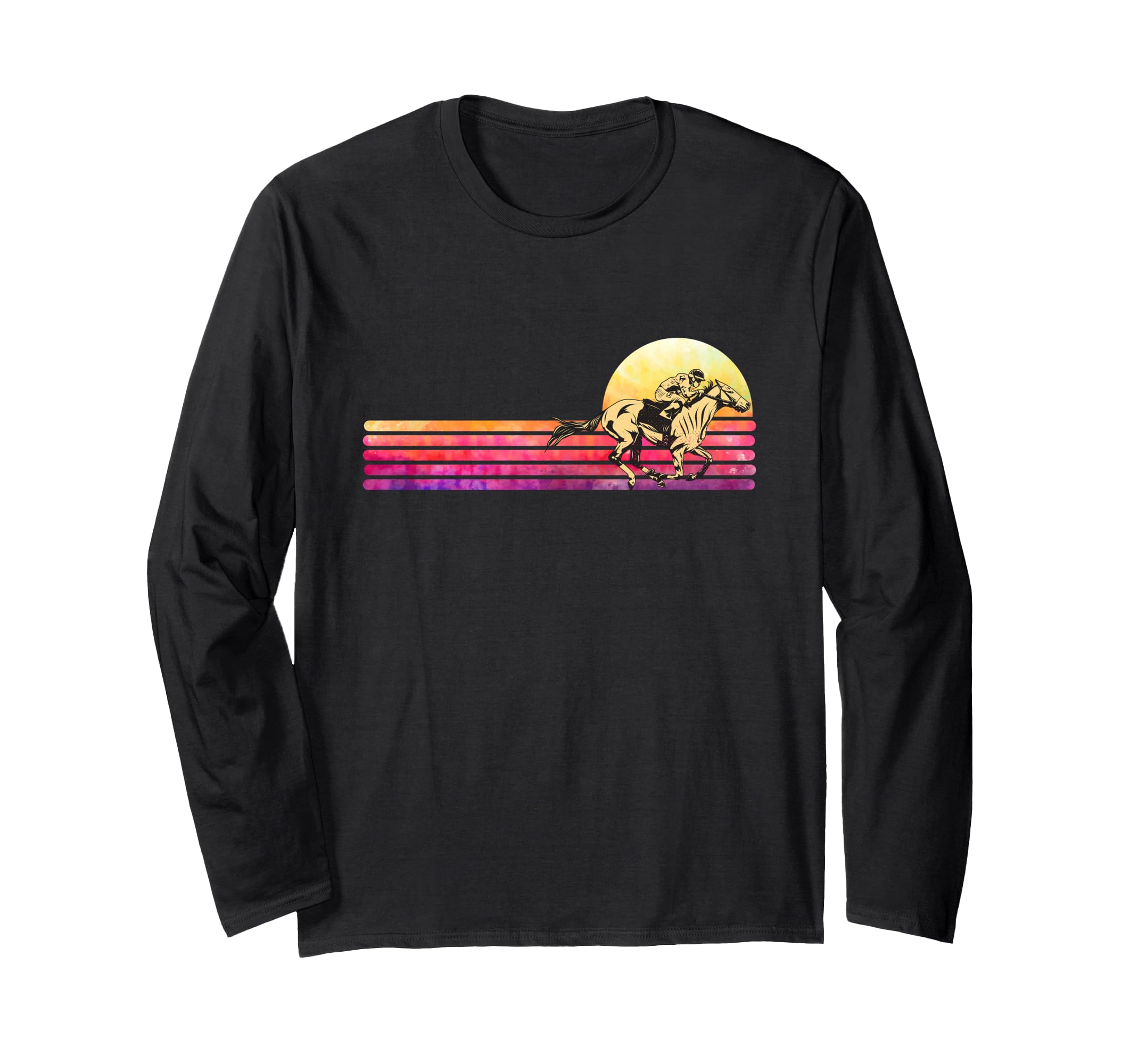 Футболка с лошадью, Скаковая лошадь, Верховая езда, Скачки, Жокей, Смешная футболка, Мужская, Смешная, Ретро, Винтаж, Футболка с длинным рукавом