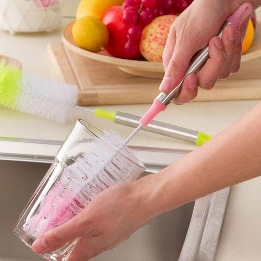 Handle Flexible Bottle Cleaning Brush Cup Washing Brush Clean Tool Decontamination Bottle Brush
