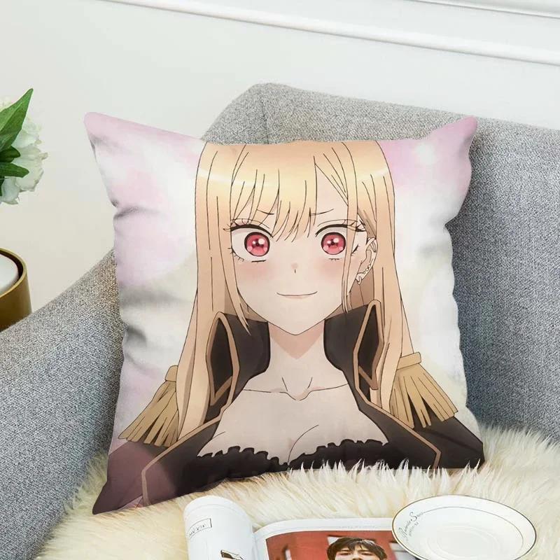 Kissenbezüge Kitagawa Marin Paar Kissen Kissenbezüge 50x50 Dekokissen für Sofa Autodekoration Kissenbezug Luxus Anime