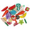 Kids Educational Wooden Kitchen Toys Set Pretend To Play Cutting Fruits Vegetables Cooking Food Simulation Kitchen Toys Children