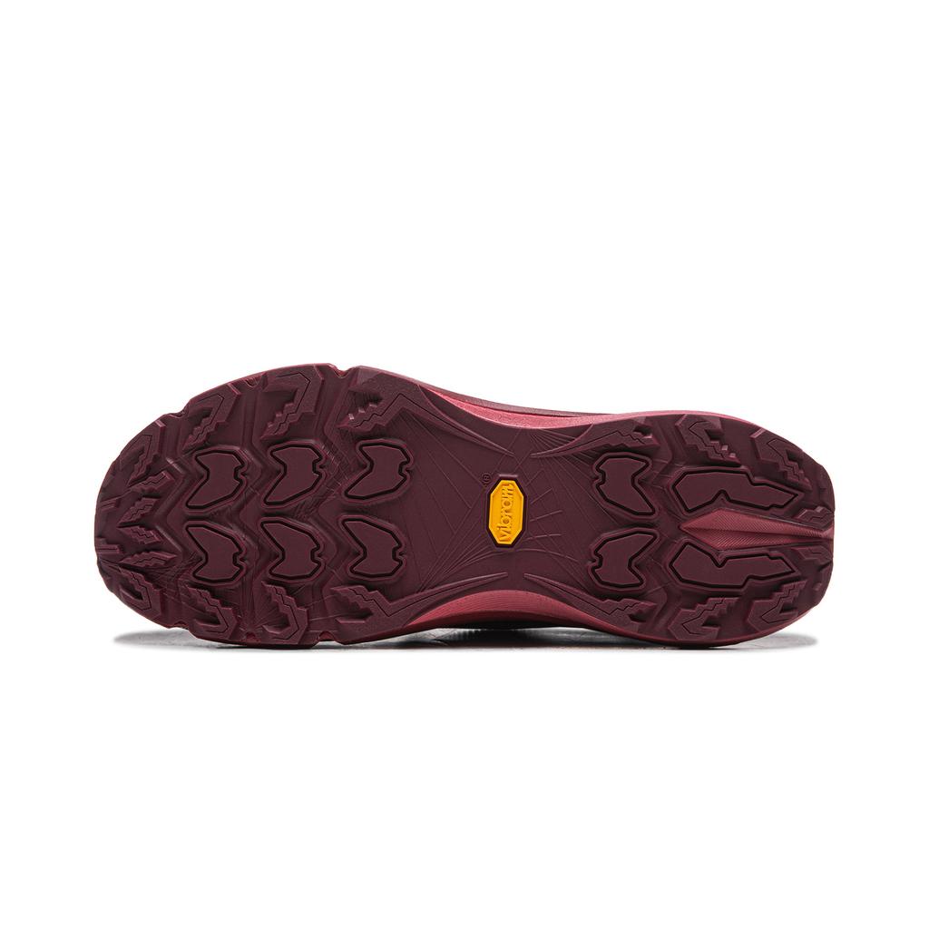Li Ning Cushioning Slip Resistant Abrasion Resistant Low top Casual Shoes Unisex Dark Burgundy AGLV257-4