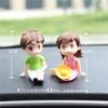 2Pcs/Set Car Decoration Cute Cartoon Couple Dashboard Doll Balloon Ornament Auto Interior Accessories for Girls Newlyweds Gift