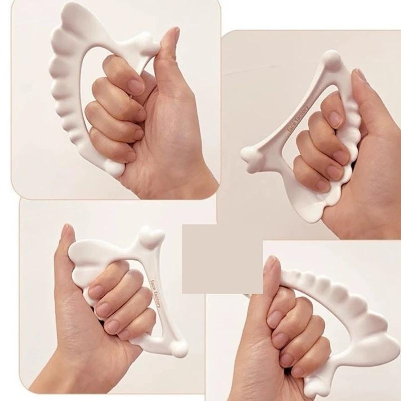 Gua Sha Massage Tool Ceramic Korea Skin Scraping Angle Wing Tools Gua Sha Gouache Scraper Slimmer Skin Tightening Facial Spa