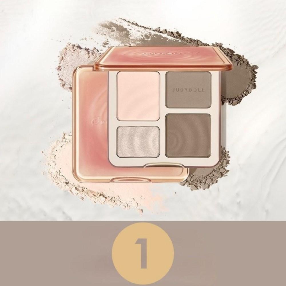 Judydoll 3D Facial Makeup Palette Glow Brightening Contour Shimmer Matte Powder 2 Types, 1 Piece, 01