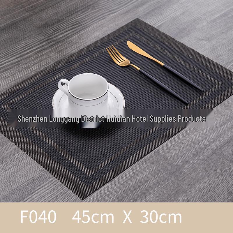 European-Style PVC Placemat - Heat-Resistant, Double-Frame Design for Western Food