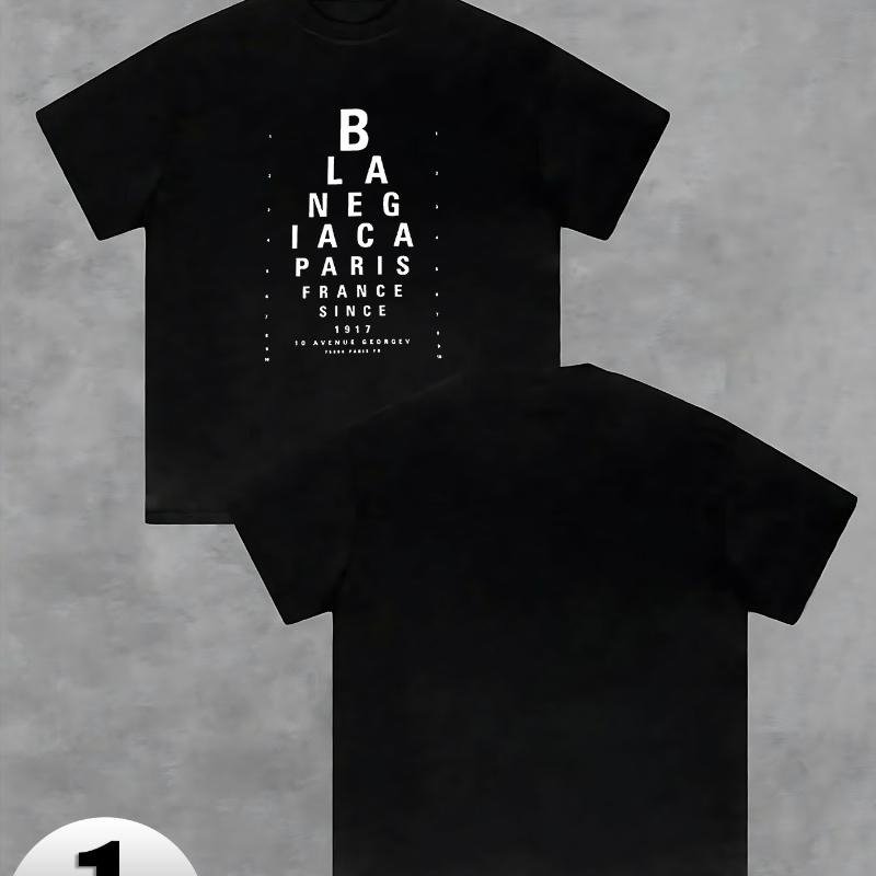 Hipsters Must Enter! Creative Eye Chart Print Black Short-Sleeved T-Shirt Niche Design Pop Top