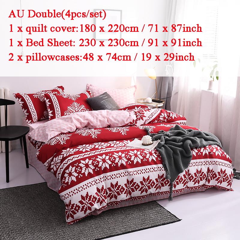 3 4pcs Cotton Bedding Duvet Cover Sheet Bed Single Double Size Pillowcases Bedspread New Year Decor At Affordable S Free Real Reviews With Photos Joom 3 4pcs Cotton Bedding, King Size Bed Duvet Covers