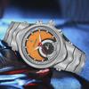 PINTIME Y2K Creative Retro Style Luxury Men's Waterproof Luminous Stainless Steel Watch Fashion Punk Date Quartz Watches
