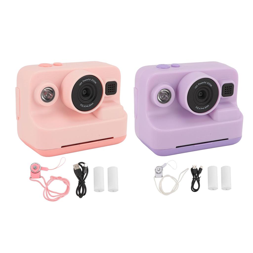 1080P Digital Camera Instant Print 12MP Video Camera with 2.4 Inch Screen 3 Print Paper MP3 Player 5