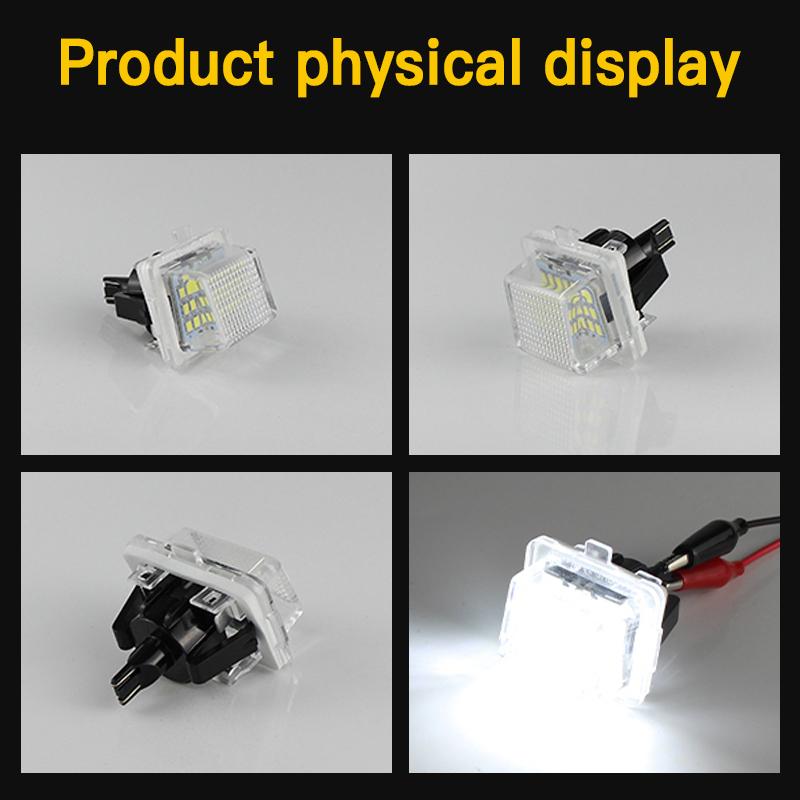 2PC White 6000K LED Rear License Plate Light for Mercedes Benz C-Class W204 2D/4D/5D 2007-2011 W205 2014-up