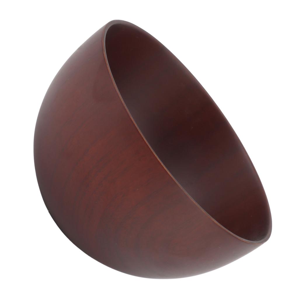 Wood Noodle Bowl Unique Wood Grain Color Pattern Japanese Soup Bowl for Home Rice Salad
