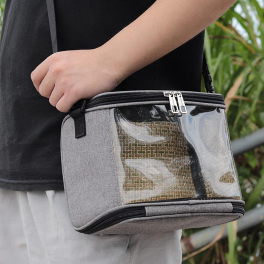 Bag Portable Bird Parrot Carrier Transparent Travel Cage, Shoulder